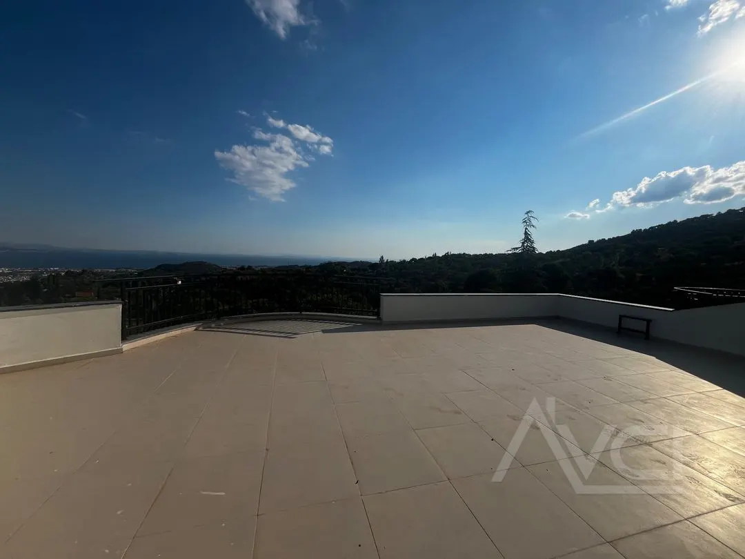 AVCI’DAN FUL DENİZ MANZARALI 2+1 TERASLI/BAHÇELİ TAŞ DAİRE 2 KATLI