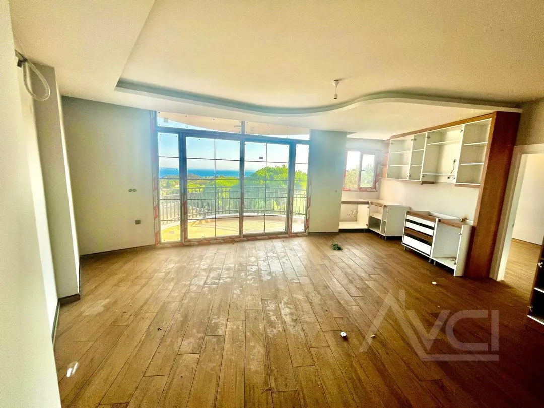 AVCI’DAN FUL DENİZ MANZARALI 2+1 TERASLI/BAHÇELİ TAŞ DAİRE 2 KATLI